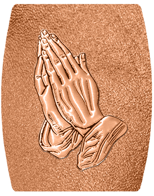 DNSHEND 516 CP SH CP Copper Praying Hands Shimmer Copper